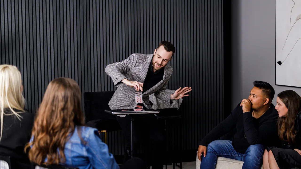 Frankie Foti performing Ask For Magic for a live audience